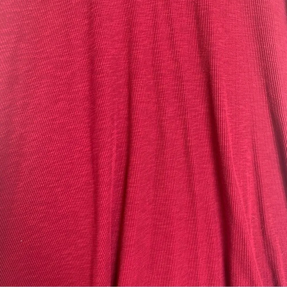 Free People Beach women's small red ribbed dress racerback LA nite mini - Image 9