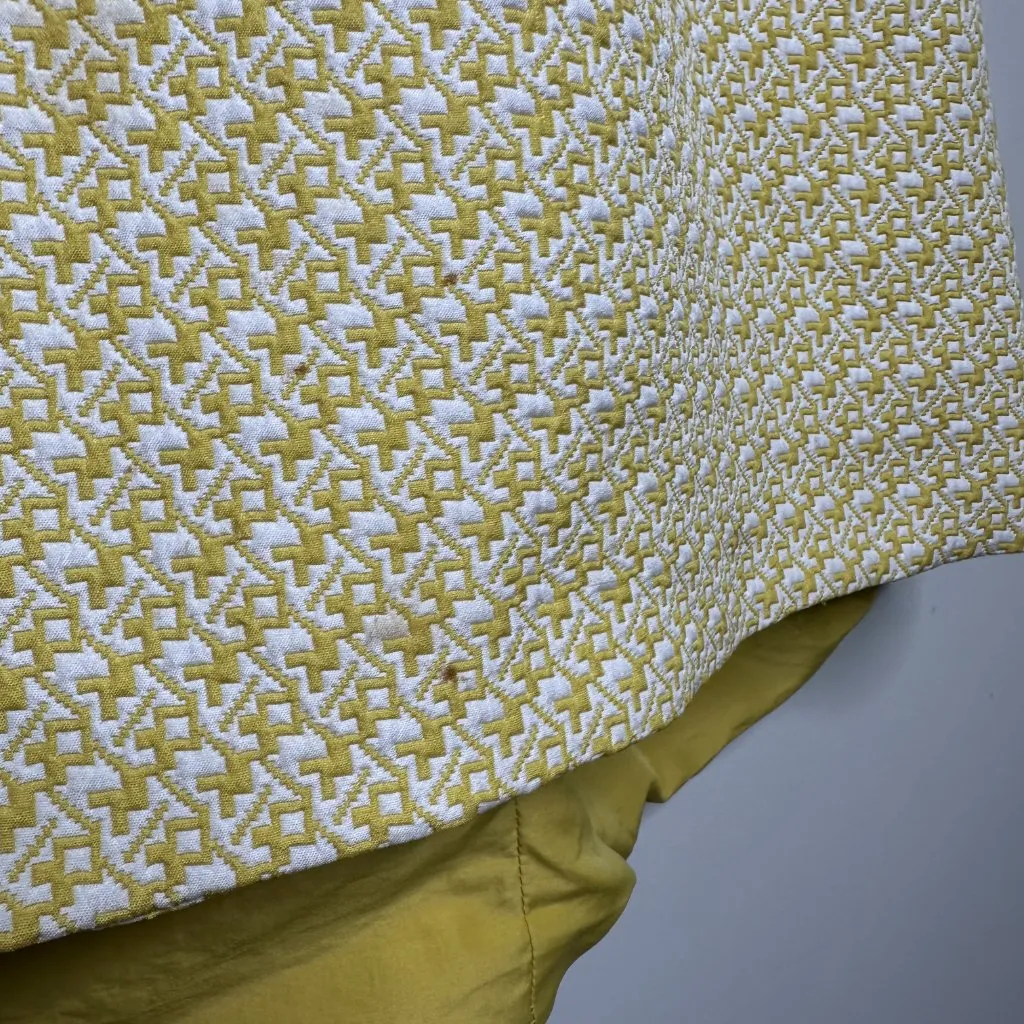 Lili Rose Yellow Jacquard Sleeveless Dress Women's 8 - Image 2