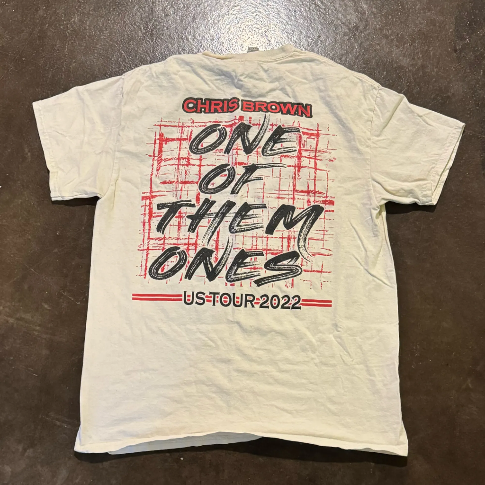 Chris Brown One of Them Ones Tour 2022 Shirt White Size M - Image 2