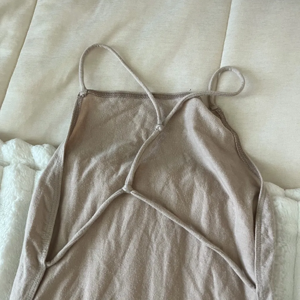 Reformation Beige Sleeveless Bodysuit - Image 7