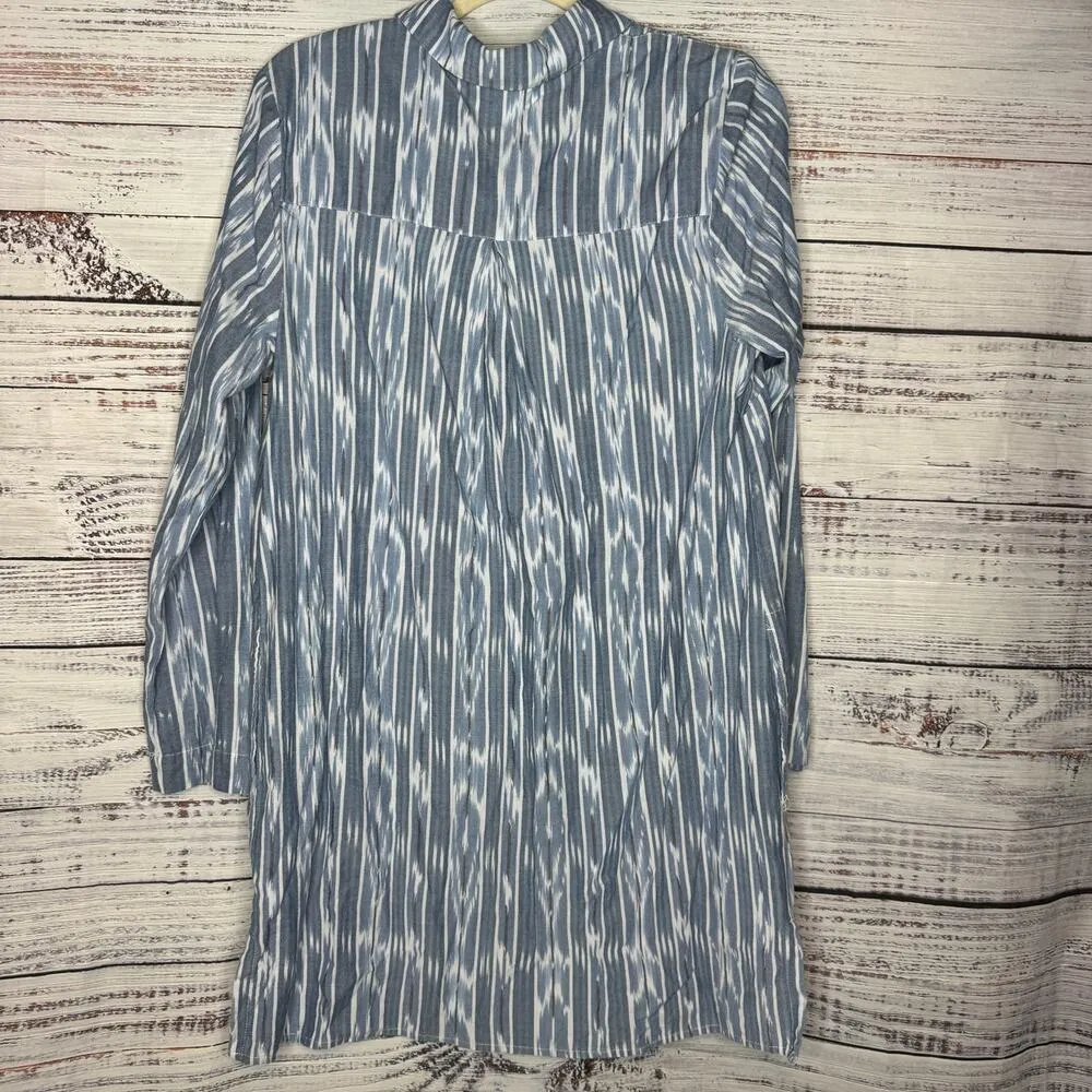 J. Jill Pure Jill Ikat Tunic Long Line Long Sleeve M - Image 4