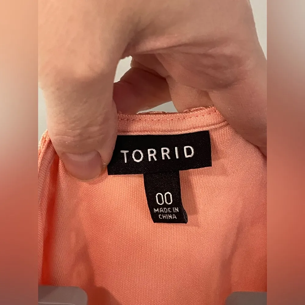 Torrid Pink Lace Sundress Hanky Midi Knee Skater 00‎ - Image 5