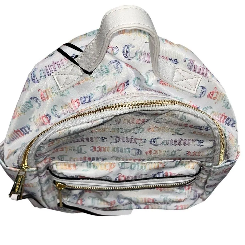 NEW Juicy Couture Rosie Multicolor Rainbow Mini Backpack Bag Purse - Image 4