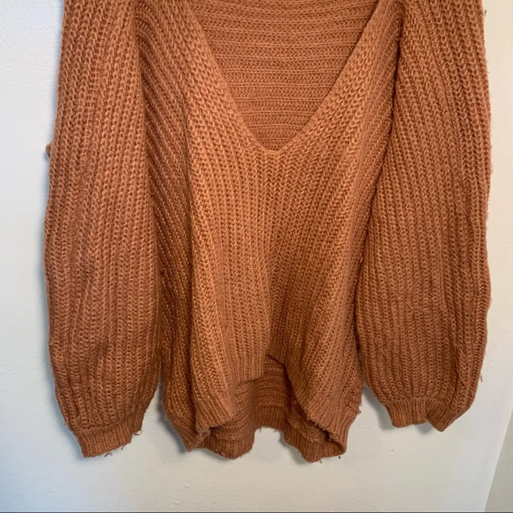 Glamorous Open Back Boyfriend Sweater Pink - Image 9