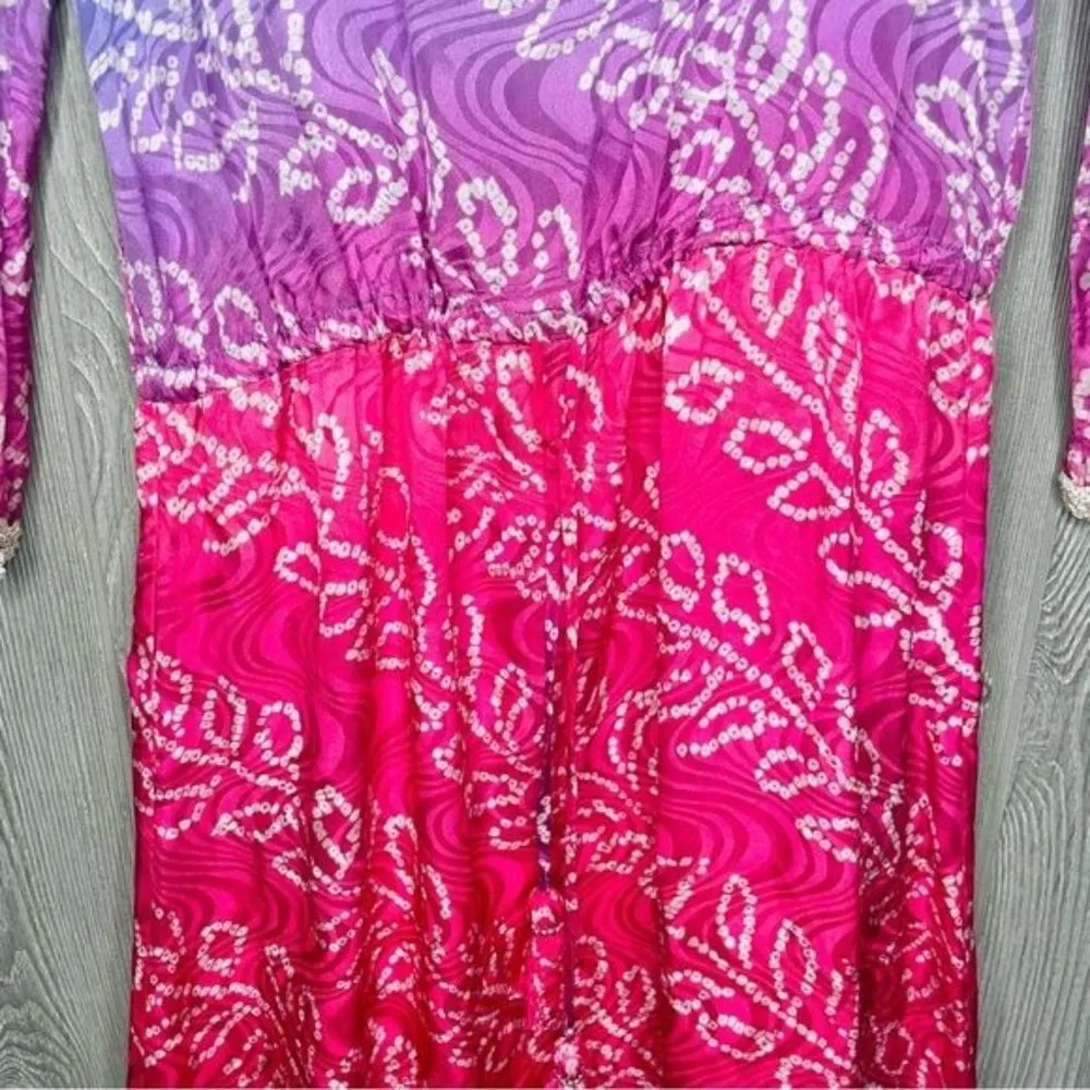 Calypso st Barth floor length maxi tropical ombre beach dress sundress with bead - Image 11