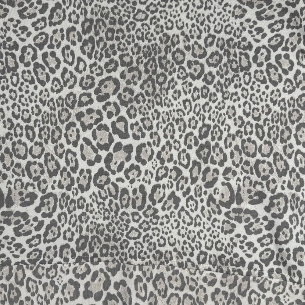 Rails Shirt Womens Medium Gray Cheetah Alice Sweatshirt Casual Basic Edgy Grunge - Image 5