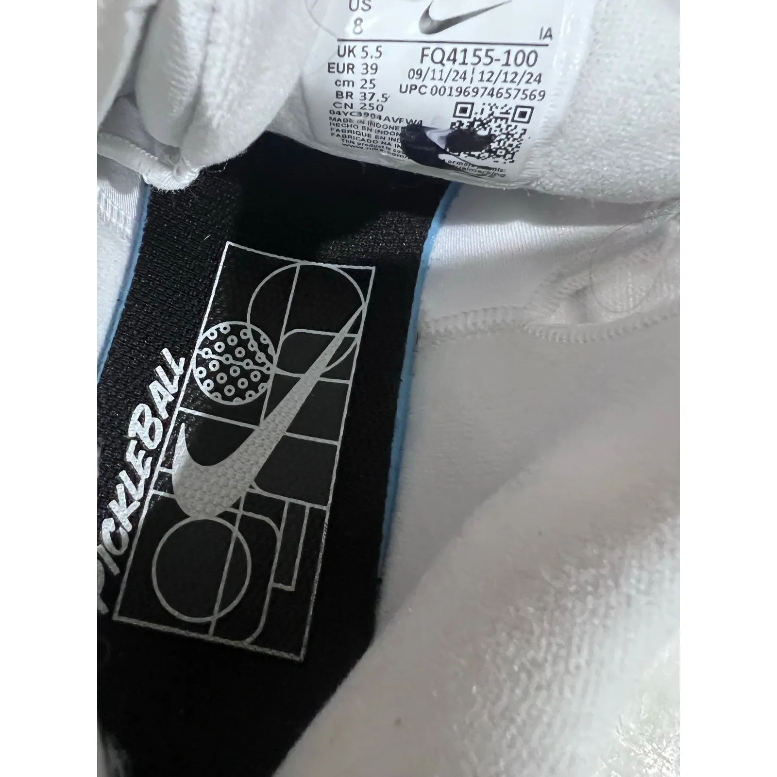 Nike Zoom Challenge Pickleball Women’s 8 White Black Court Shoe FQ4155-100 - Image 5