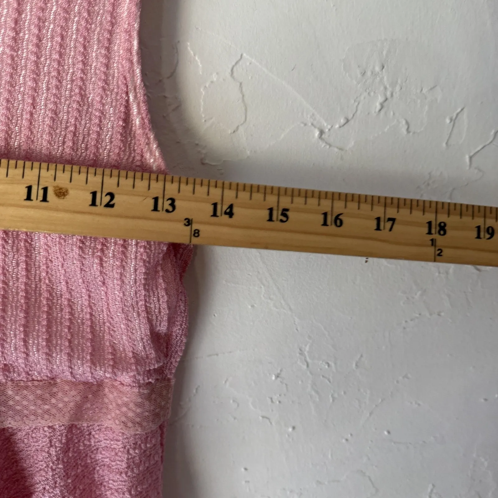 Yves Top Y2k Small Pink Sheer Lace Tiered Sleeveless Flowy Ruffle Fairy Coquette - Image 6