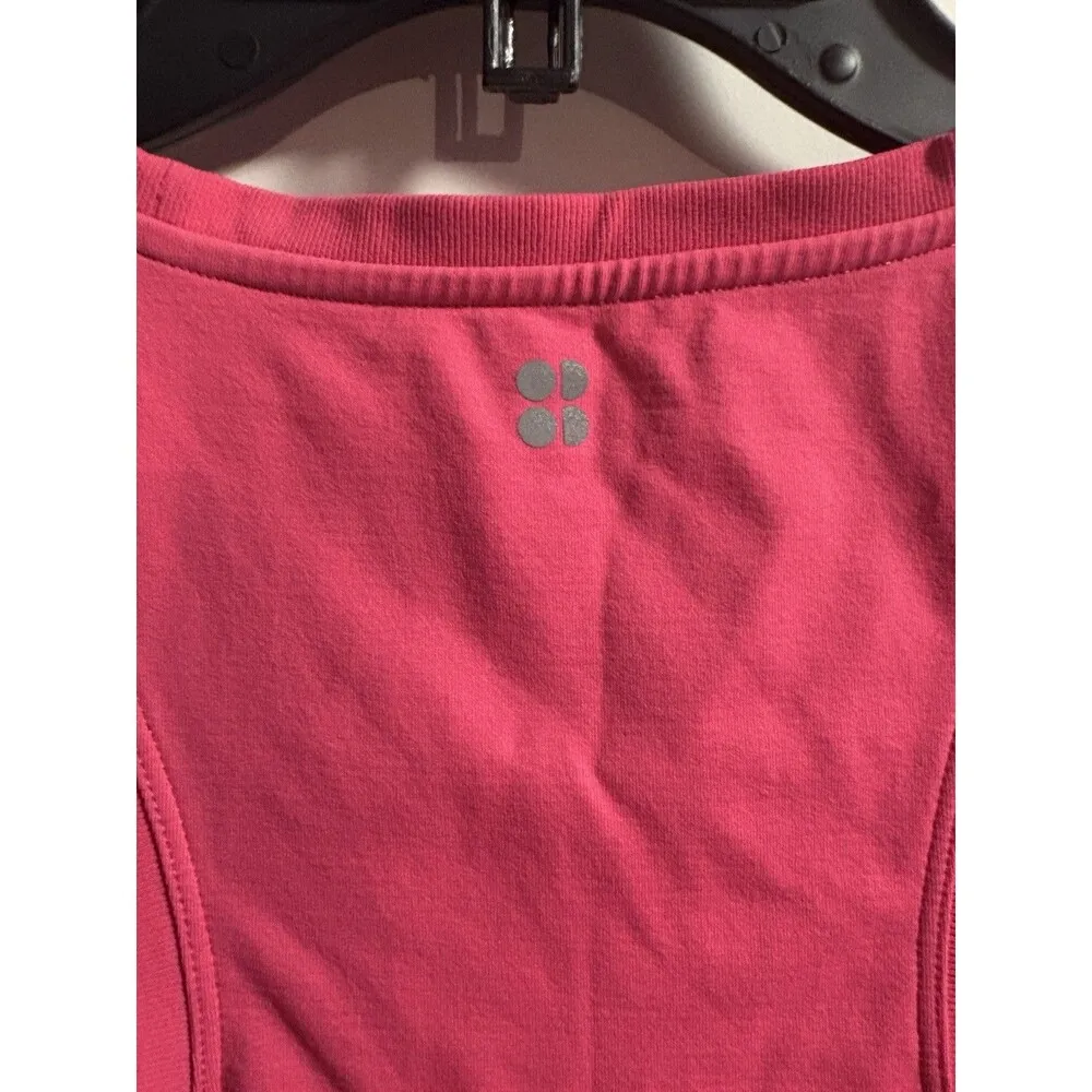 Active Outfit 90° Reflex Gray Leggings Sweaty Betty Hot Pink Tank Top Large Set - Image 5
