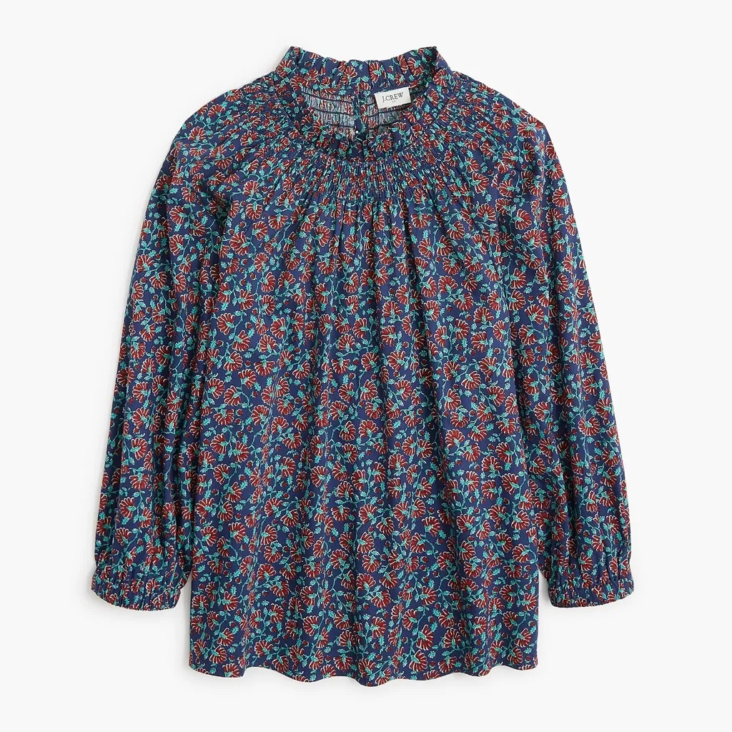 NWT J. Crew Factory Floral Smocked - Image 3