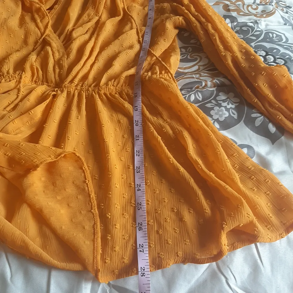 Long orange sleeve smock top - Image 4