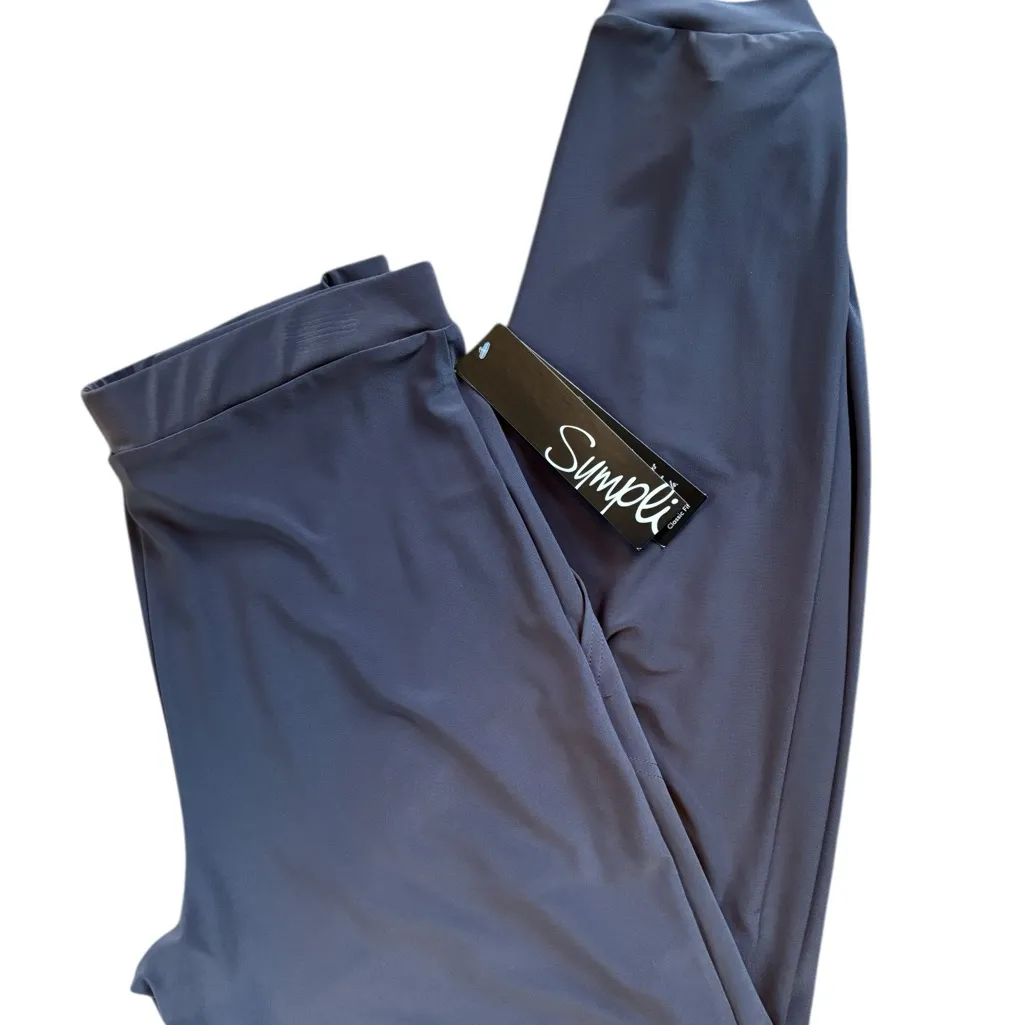 Sympli Pivot Pant 10 Titanium Gray Classic Fit Banded Pleated Ankle NWT Slinky - Image 3