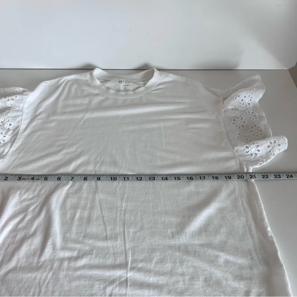 AG Adriano Goldschmied Sena Ruffle Eyelet Top - Image 7