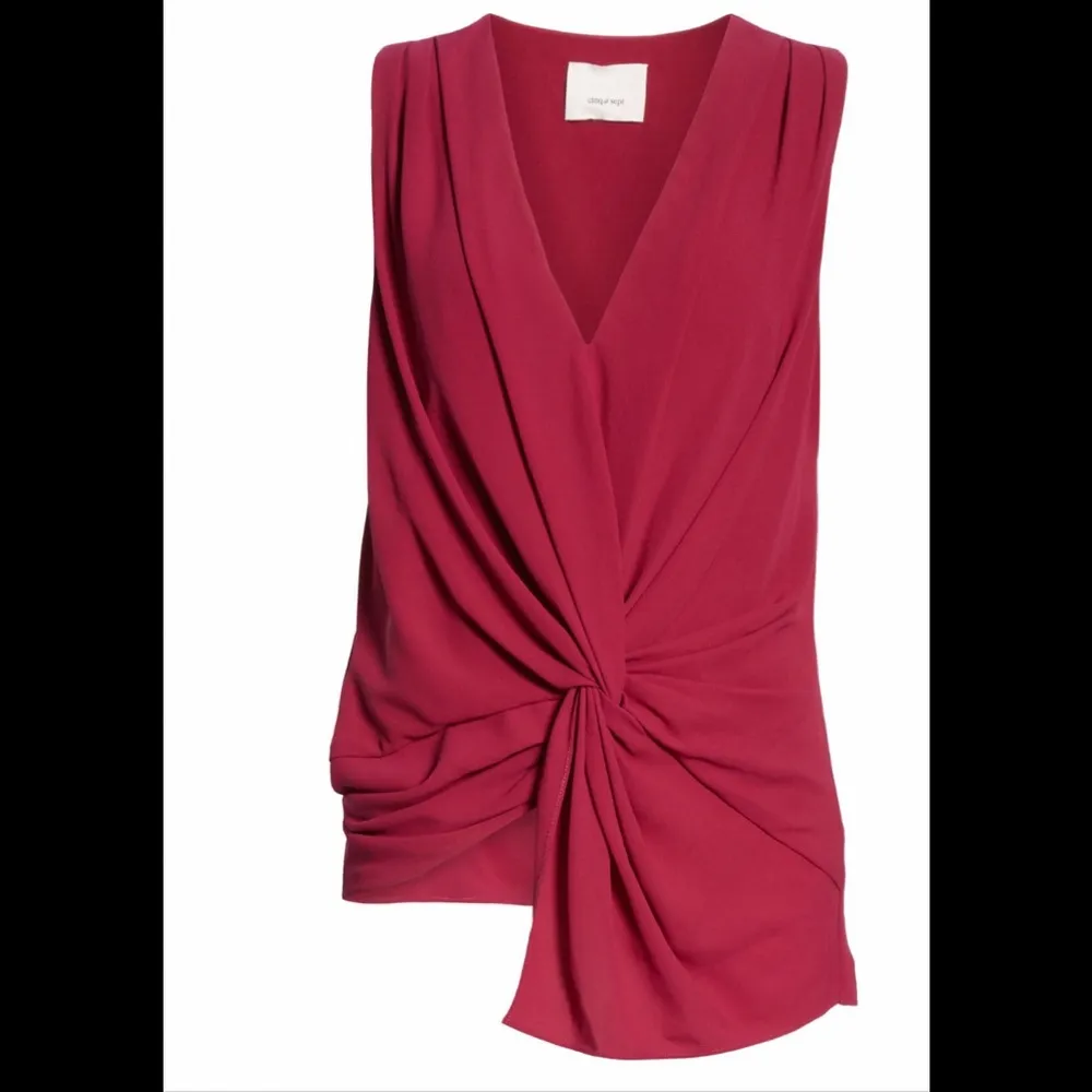 Cinq a Sept Abby V-Neck Twist Front Top - Image 4