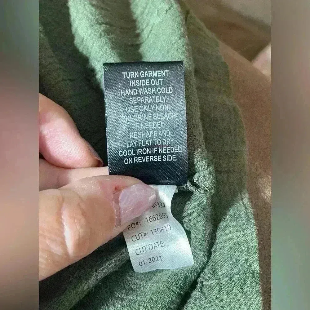 Torrid Olive Gauze Embroidered Jacket Size 1X Cotton Goblincore‎ Forest Grunge - Image 7