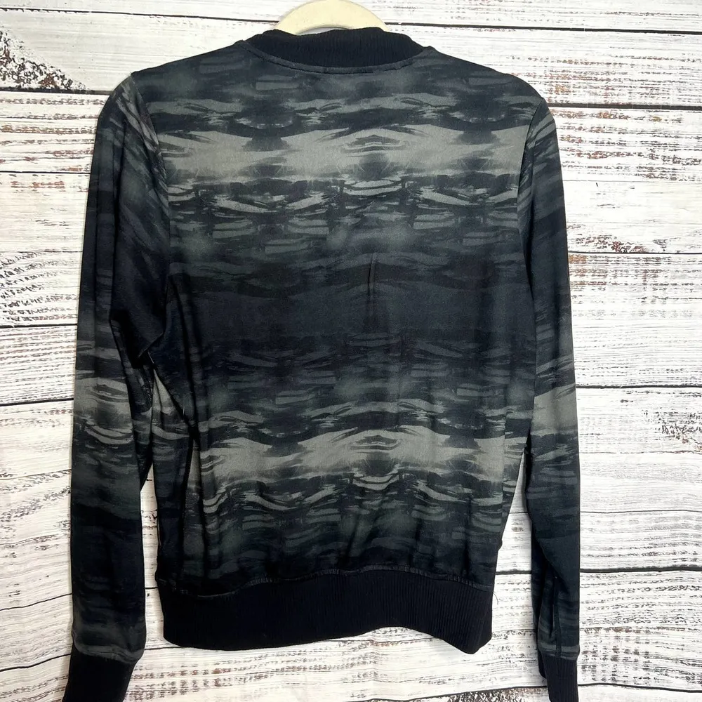 Athleta Bombastic Bomber Zip Up Jacket Small Black Small - Image 4