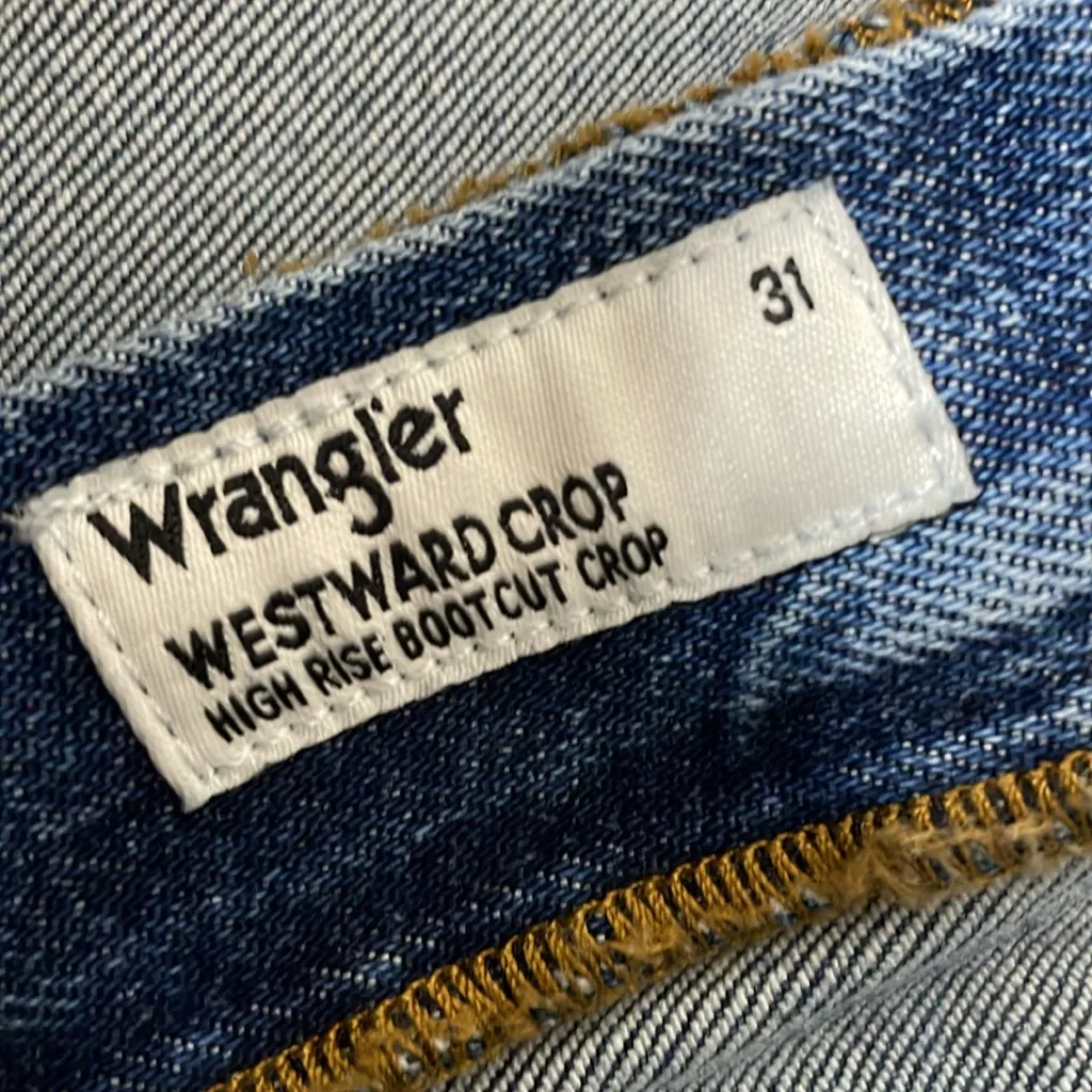 Wrangler  Westward High Rise Bootcut Crop Jeans size 31X30 - Image 10