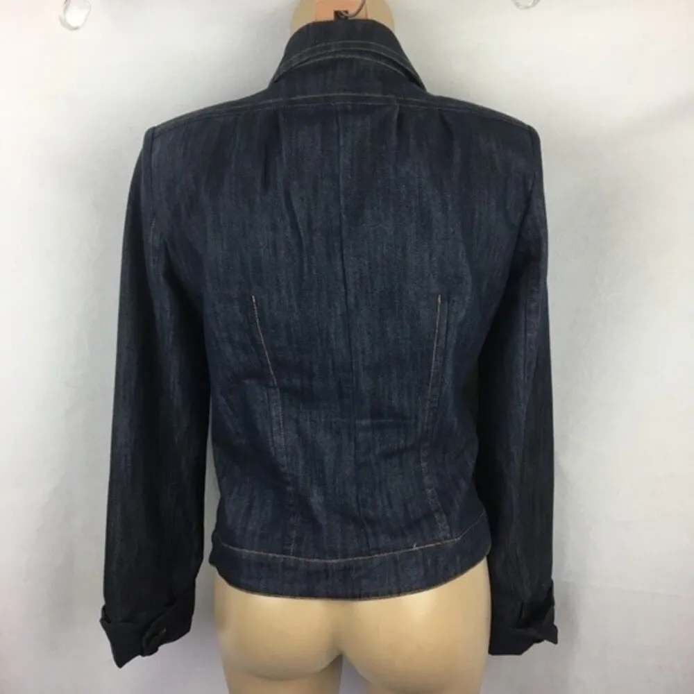 Boston Proper Blue Denim Button Long Sleeve Jacket  6 - Image 2
