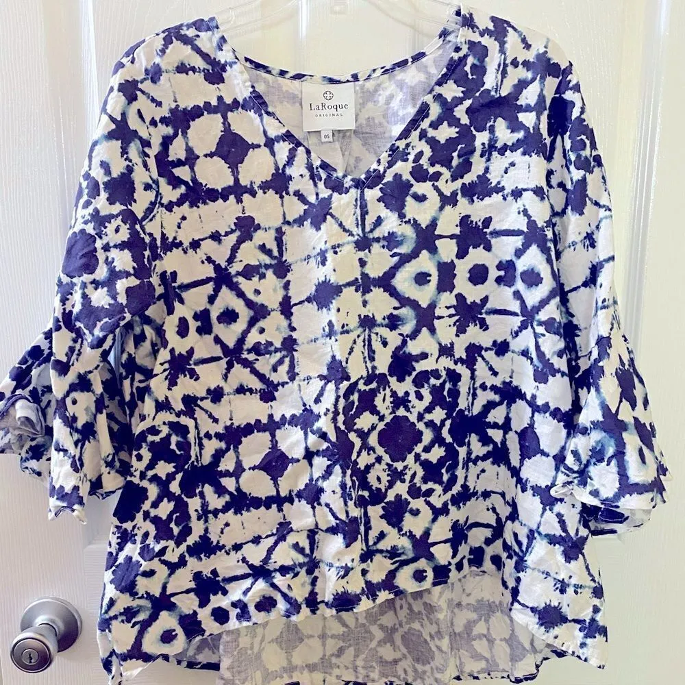 Laroque Linen Park Top in Moroccan Blue Blue Size undefined - Image 3