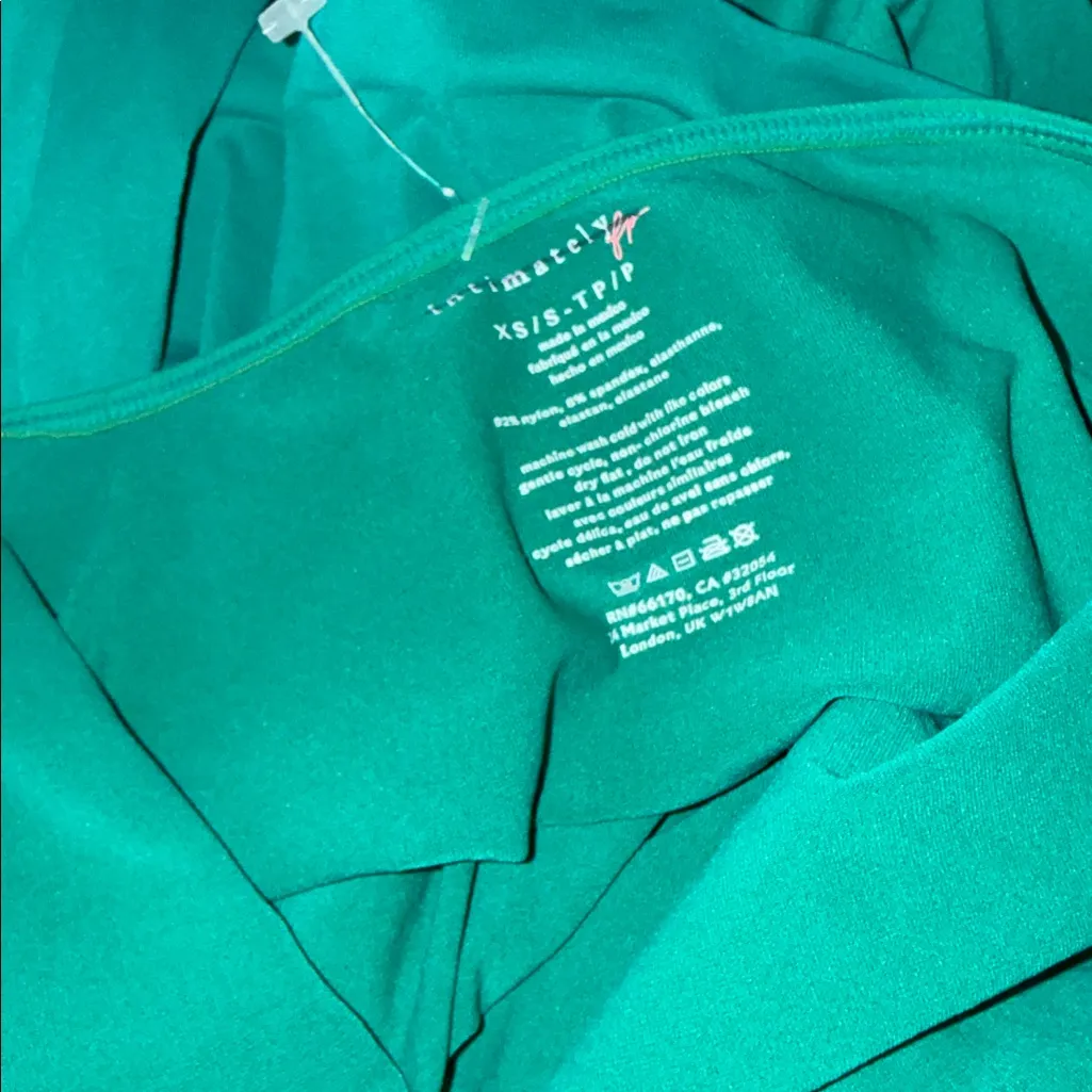 NEW FREE PEOPLE Low Back Seamless Long Sleeve Slim Fit Top Lush Meadows XS/S - Image 5