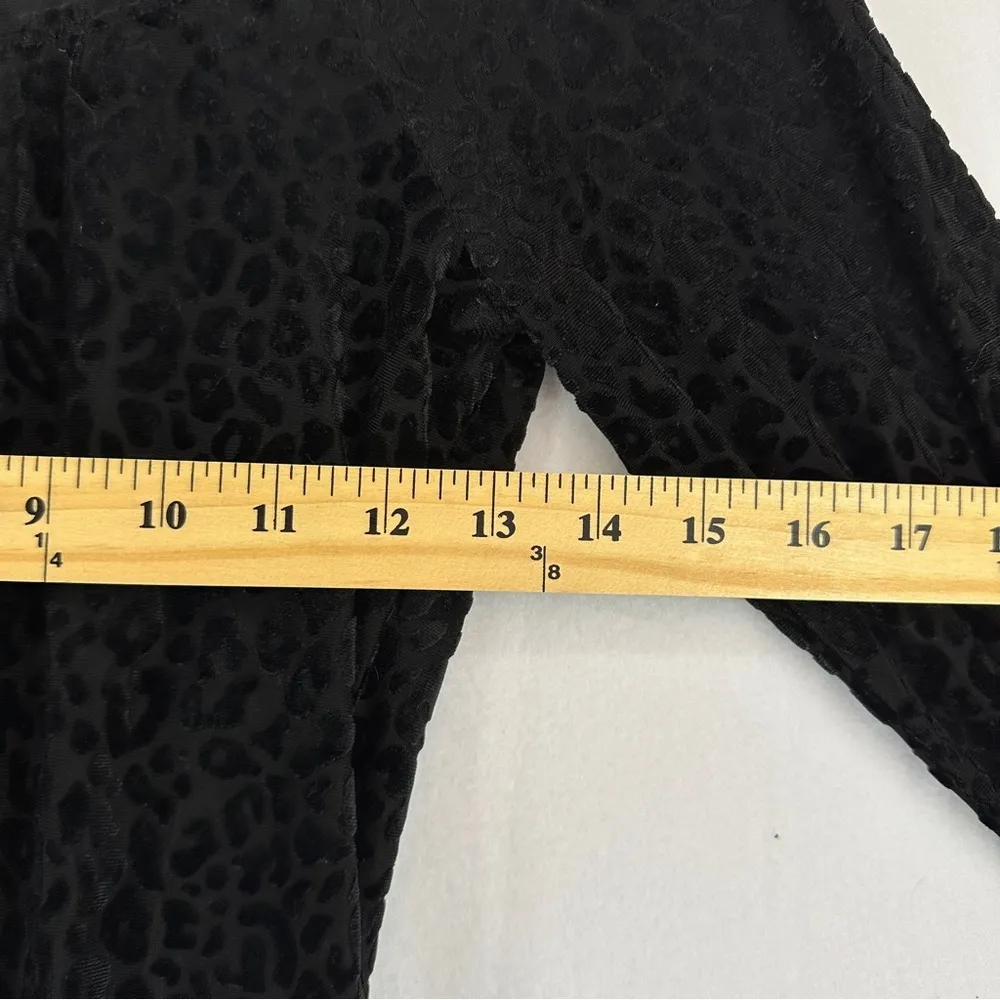 Free Press Leopard Print Bodysuit Womans Size Large Black - Image 4