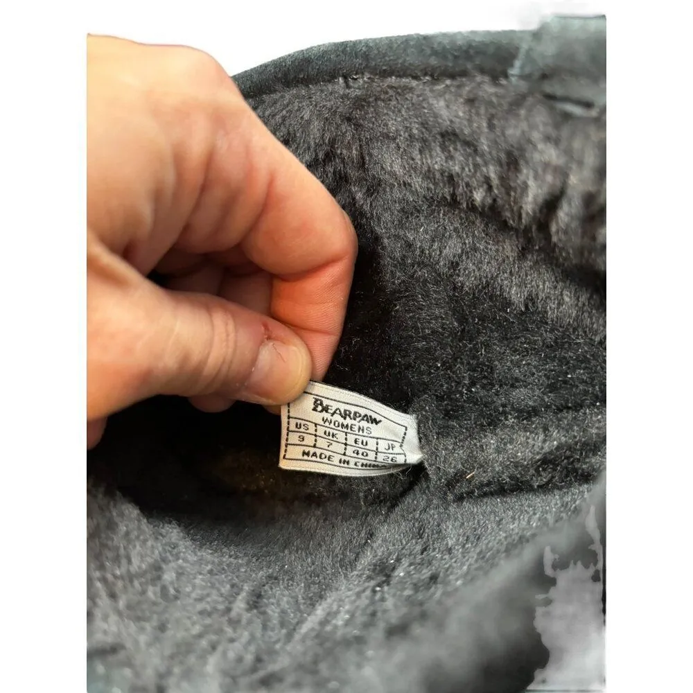 Bearpaw Women's Size 6 Black Suede Mid-Calf Boots - Image 9