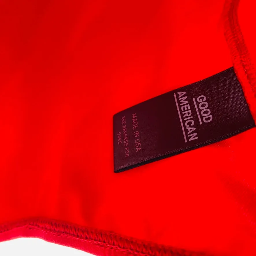 NEW Good American Low Down Bodysuit Red Black Net Accent Sz 5 US XXL Minimalist - Image 13