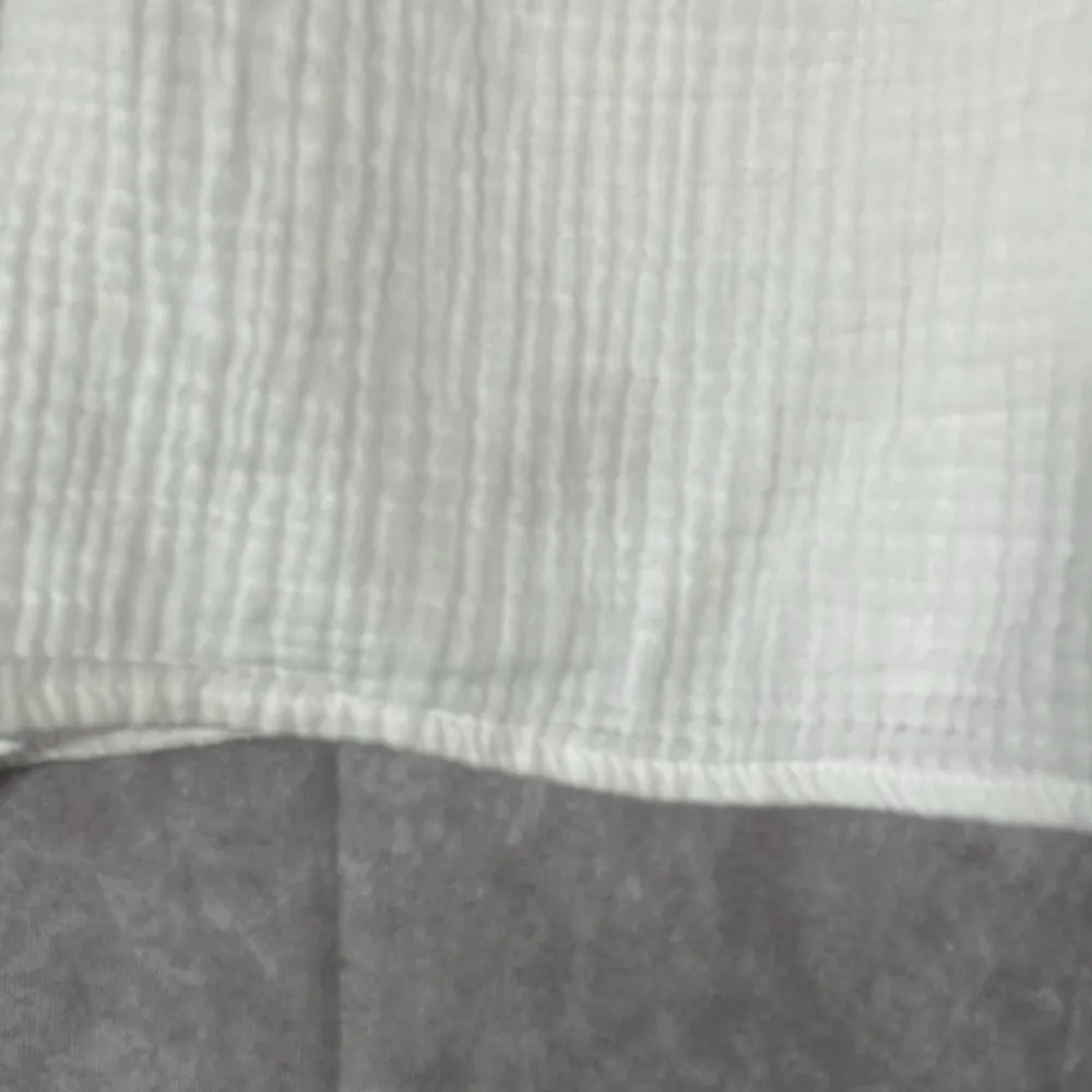 A.N.A White Cropped Ruffle Spaghetti Strap Tank Top | Size L - Image 8