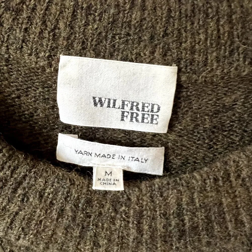 Aritzia Wilfred free sweater dress size M green alpaca wool C1 - Image 3