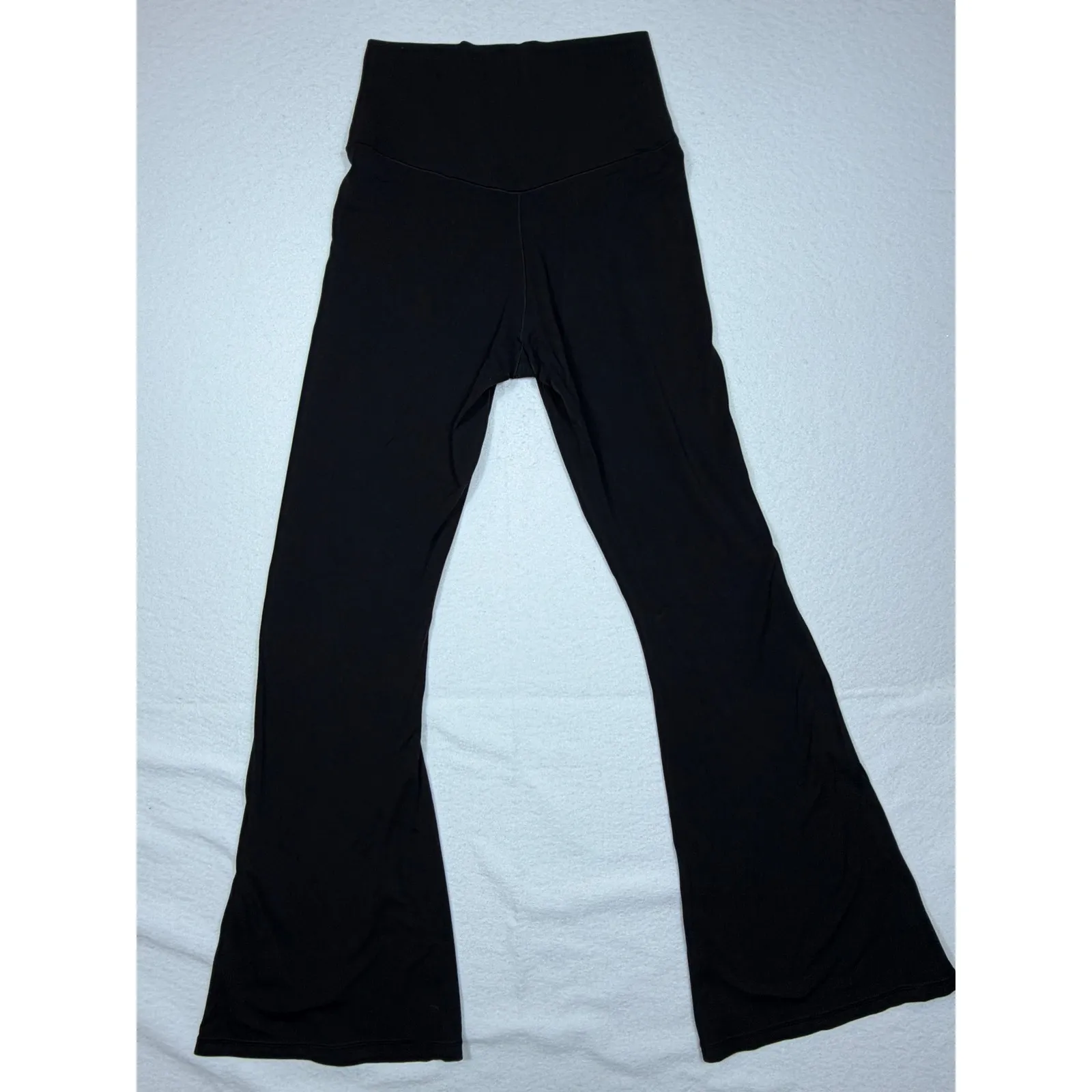 OFFLINE by Aerie Black V Waist Flare Leggings Athleisure Pants LG - Image 6