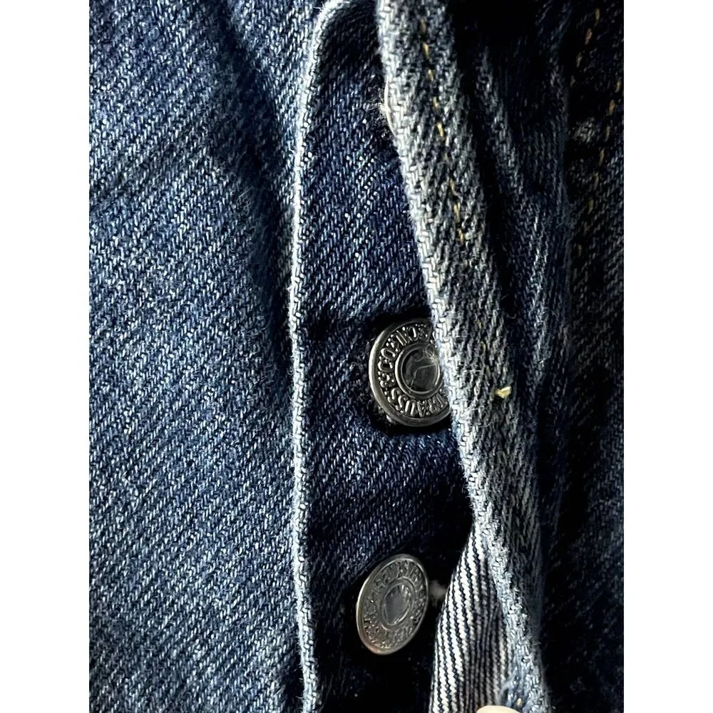 Levi's 501 Dark Medium Wash Blue Distressed Denim Cut-Off Shorts EUC Size 25 - Image 12