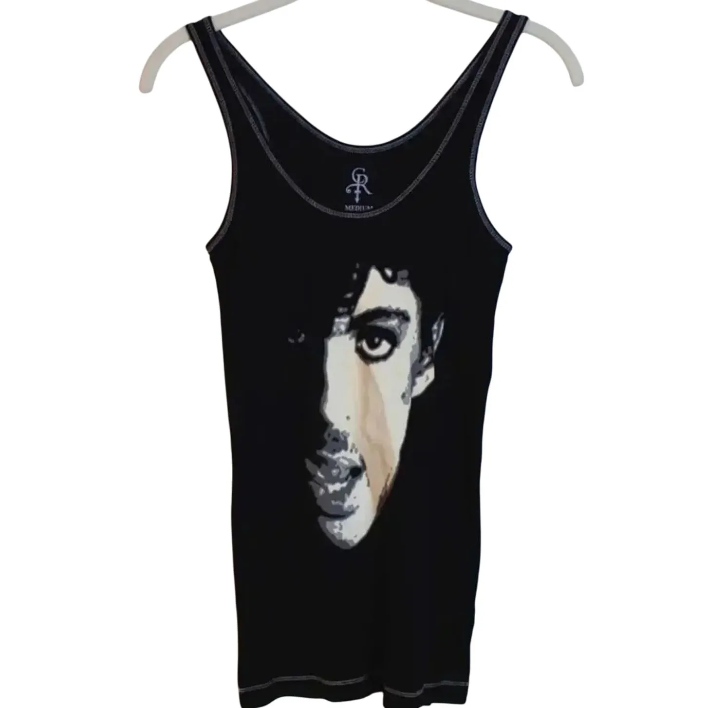 Prince London 2007 Black Tank White Topstitch, Size S/M, Rare Vintage - Image 2