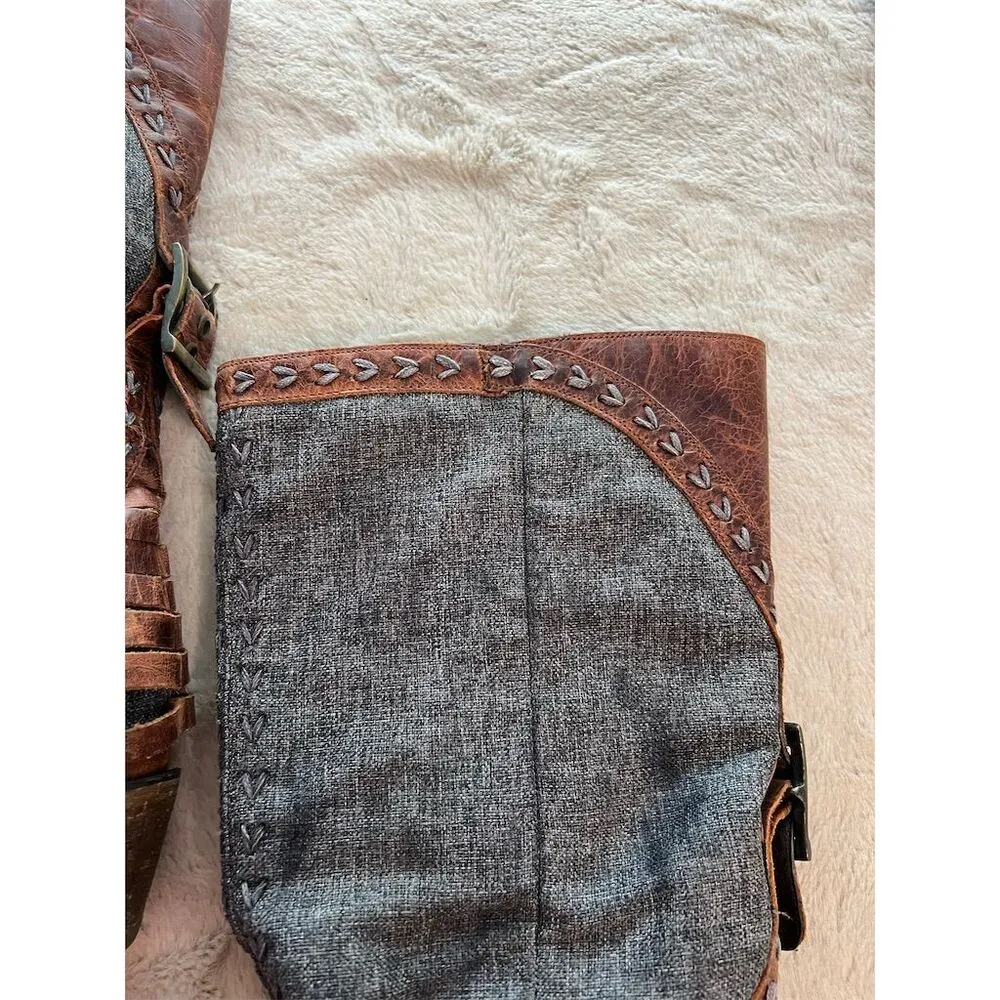 Lane Women's Western Boots Size 8 Gray Mid - Image 6