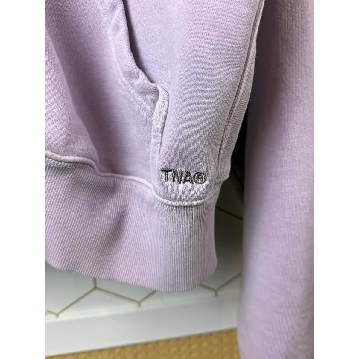 TNA Purple Full Zip Cozy Sweatfleece Boyfriend Fit Zip Hoodie - Image 5