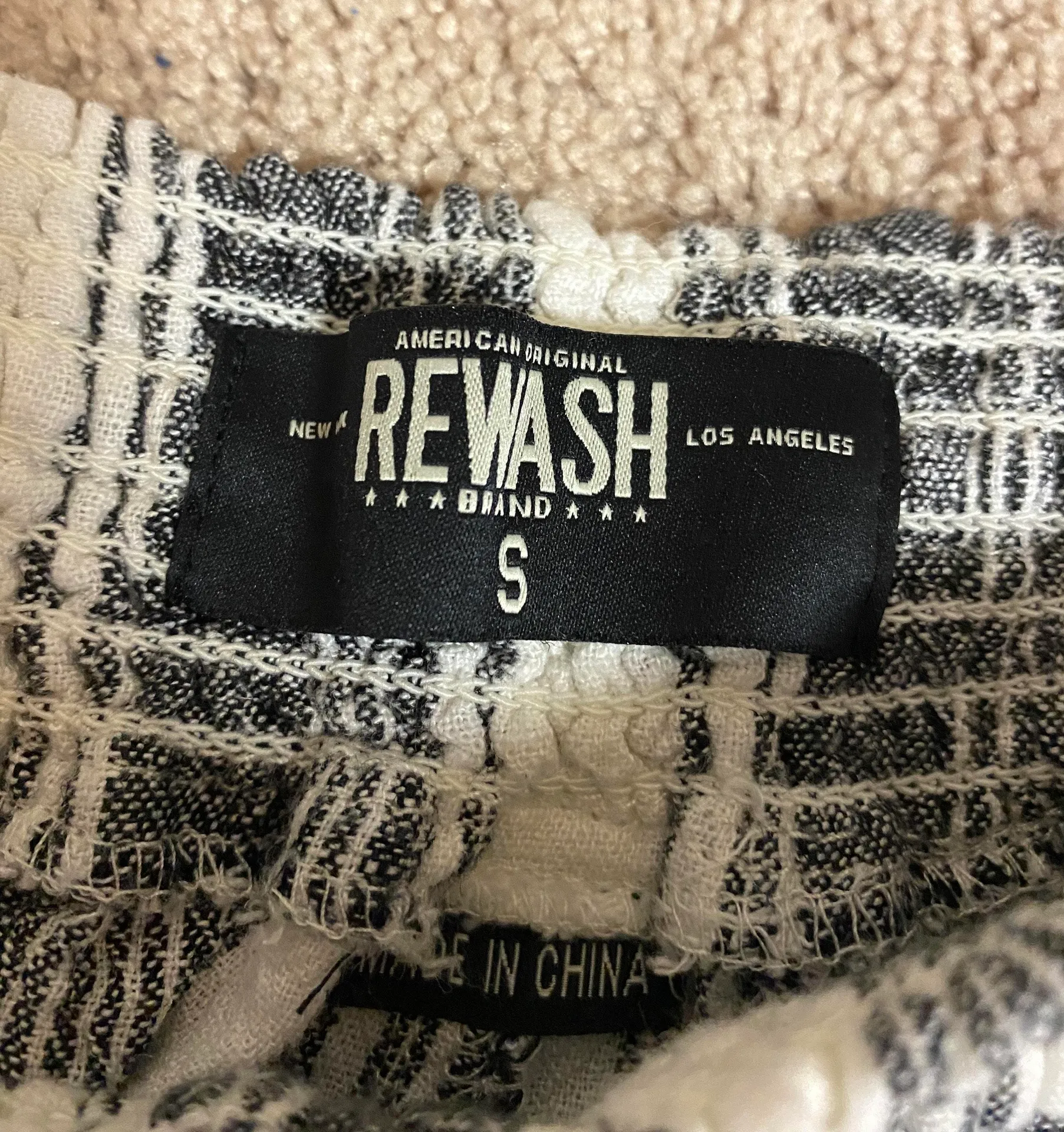 REWASH grey and white pants - Image 2