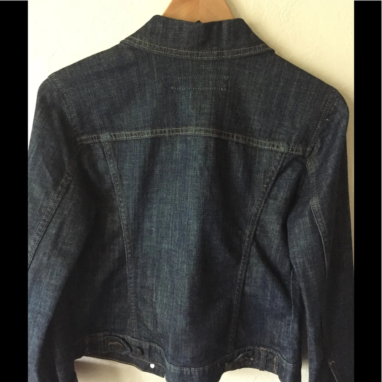 GAP Jeans Short Dark Wash Denim Jacket size XS - Image 4