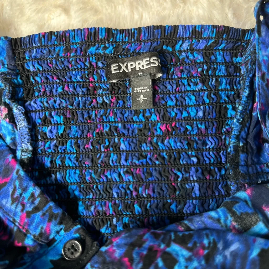 Blue and Magenta Mini  Women's Dress - Image 3