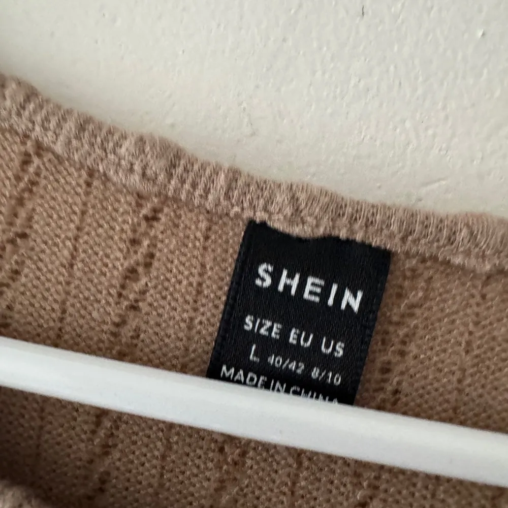 SHEIN Ribbed Neutral Brown Short Sleeve Top - Image 4