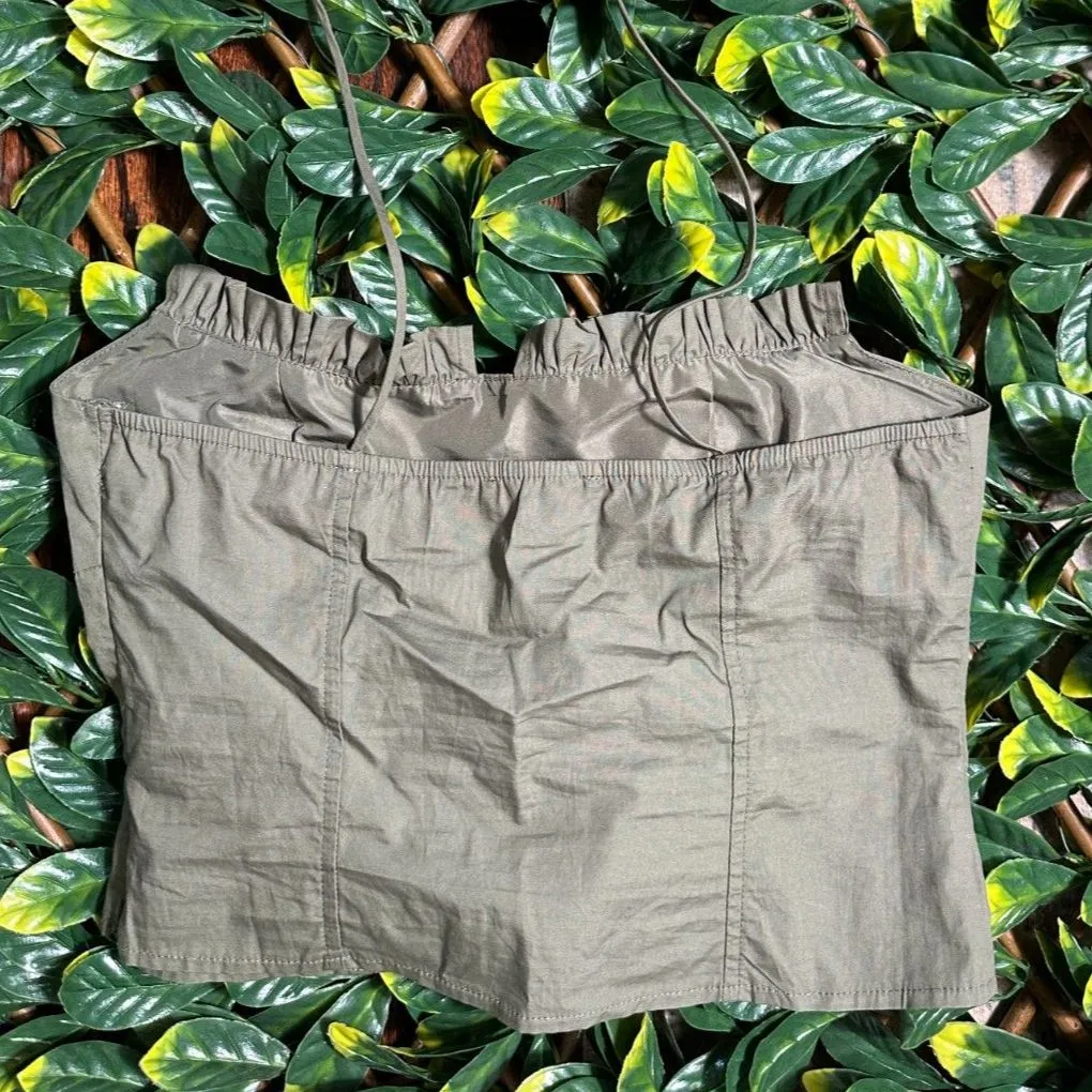 Pacsun L.A. Hearts Green Utility Strapless Corset Top Size XS NWT - Image 2