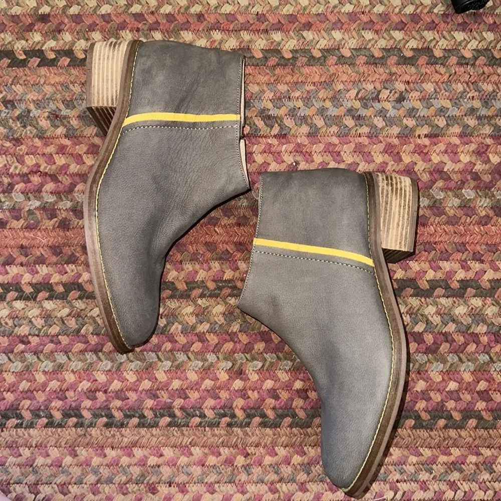 SEYCHELLES RESEMBLANCE GREY LEATHER ANKLE BOOTS - Image 4
