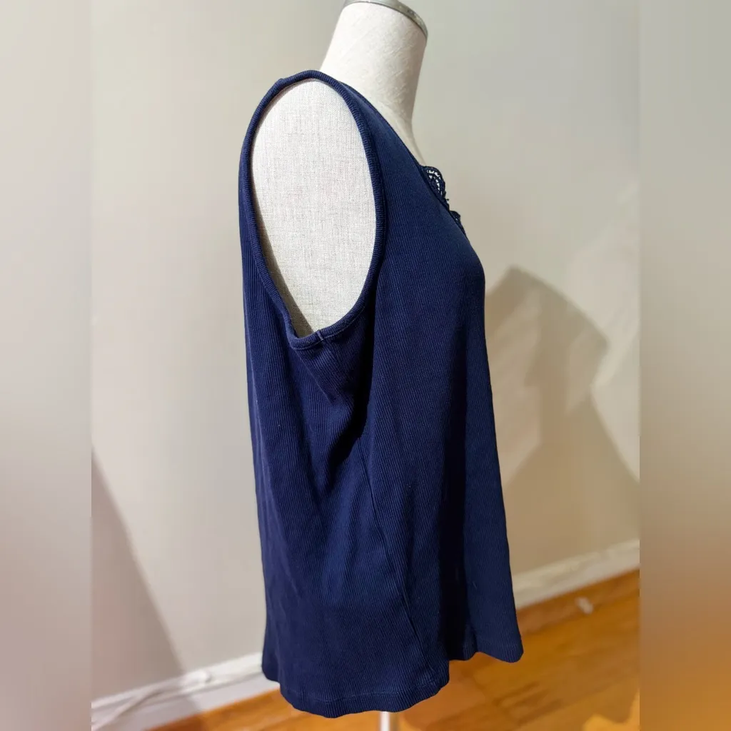 Lauren Ralph Lauren Women's Ribbed Lace Knit Tank Top Purple Blue Size 3X Bundle - Image 10