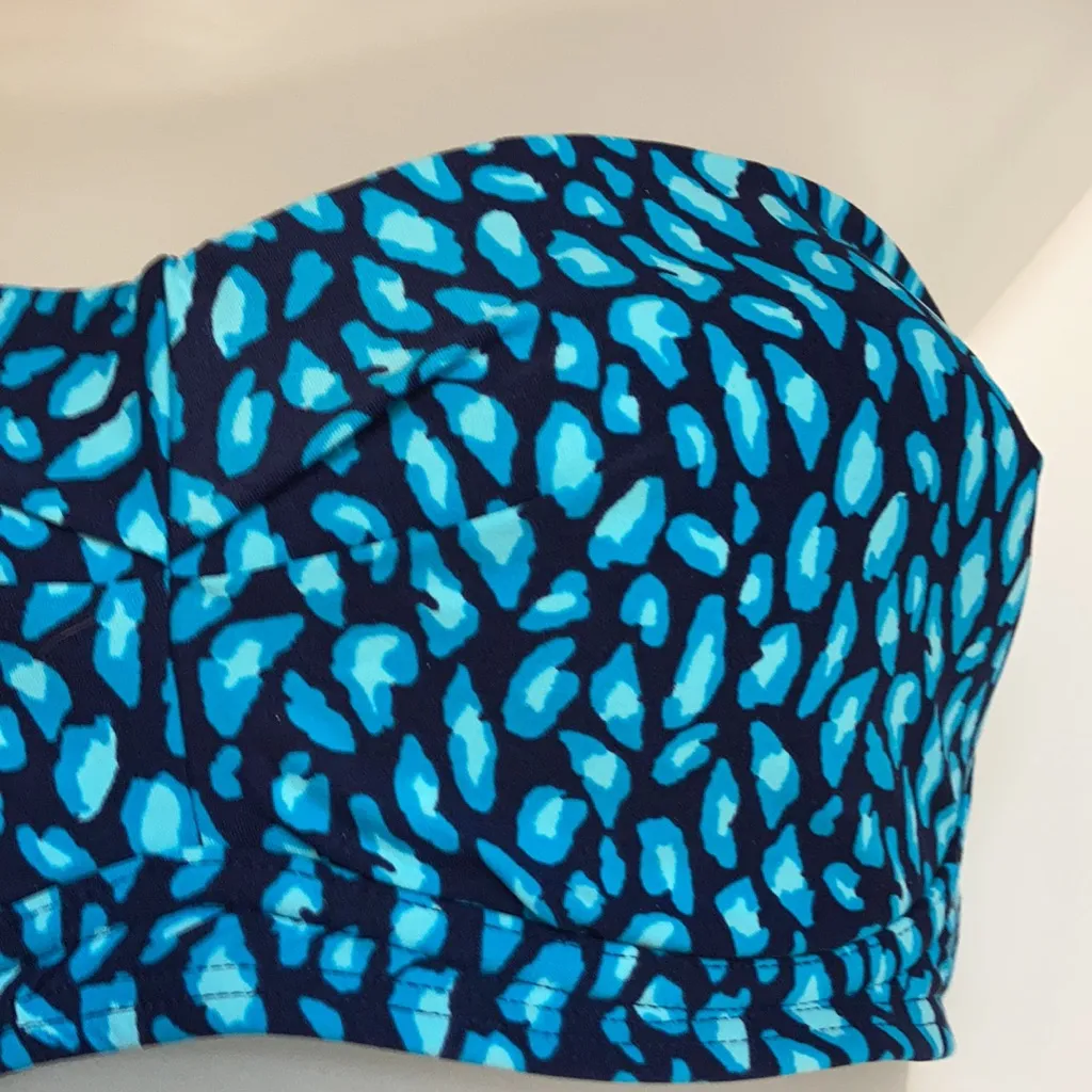 🌞NWT DKNY blue/light blue bandeau bikini set A-65 - Image 2