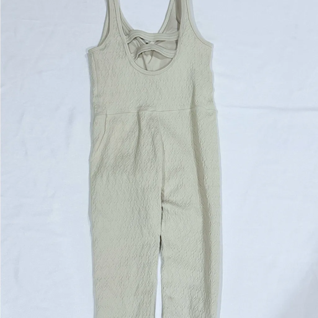 JoyLab Textured Cream Jumpsuit - Image 2