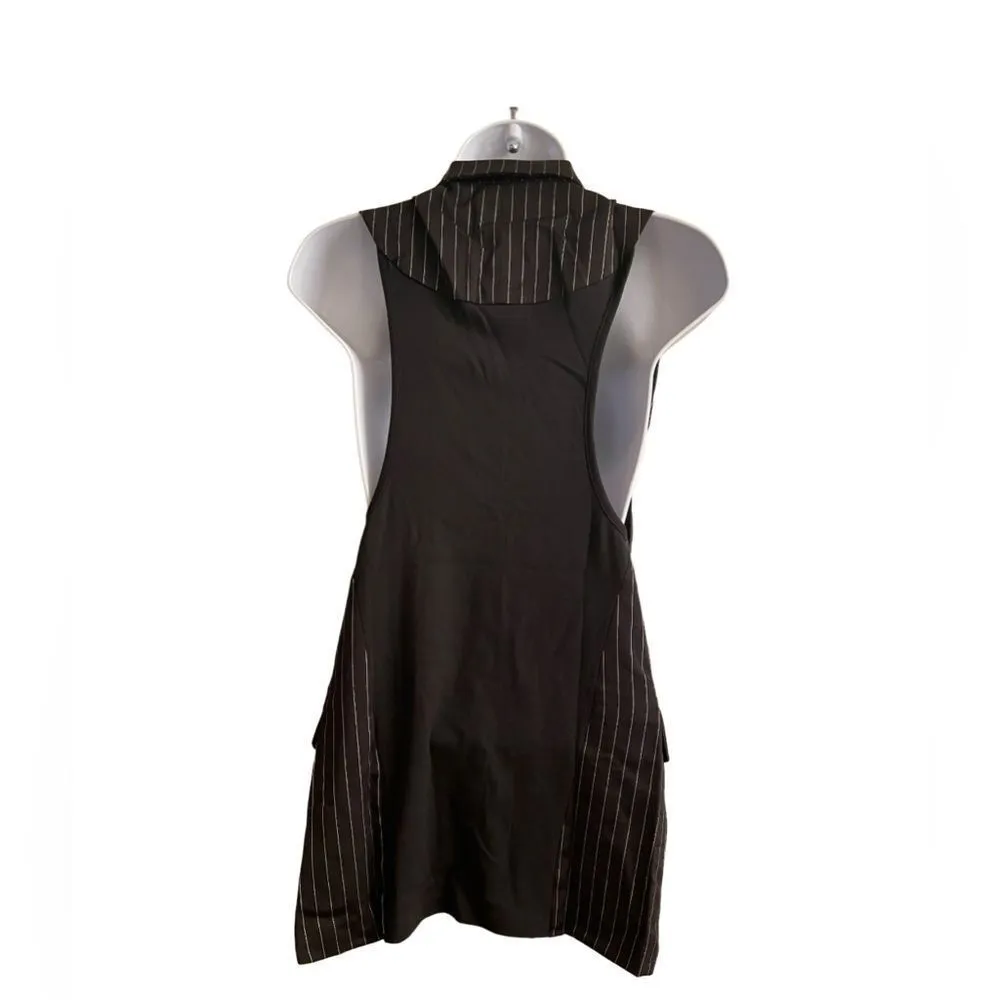Uniq Striped Racer Back Vest Small Black - Image 2