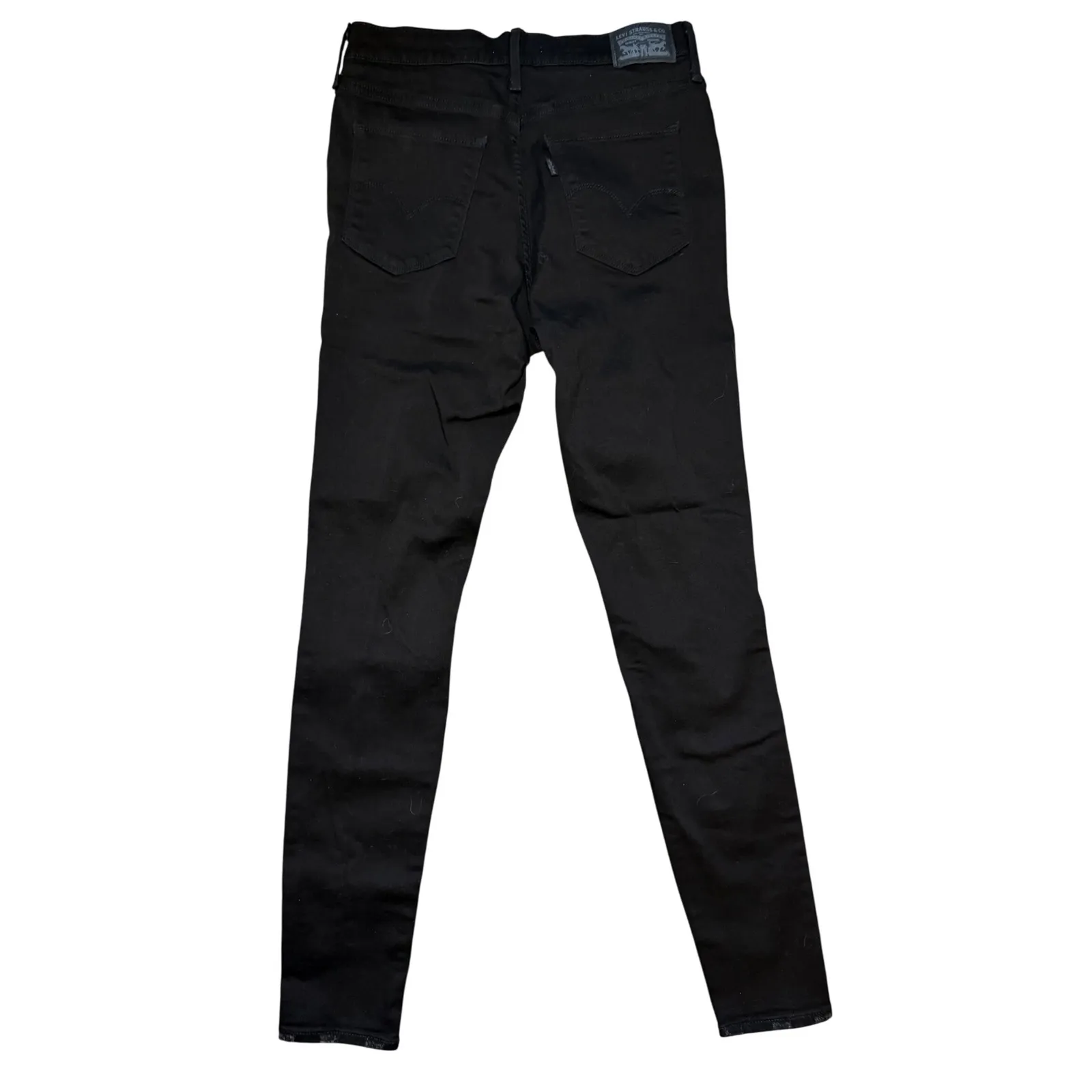 Levi's 720 High Rise Super Skinny Stretch Black Jeans Womens 29 Distressed Denim - Image 9