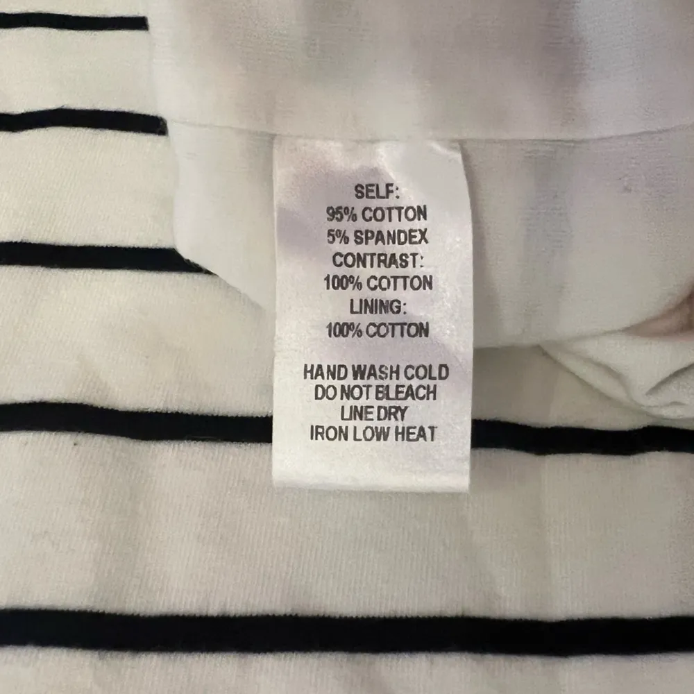 Lulu’s Cafe Society Black and Cream Striped Shirt Dress Size Medium M - Image 5