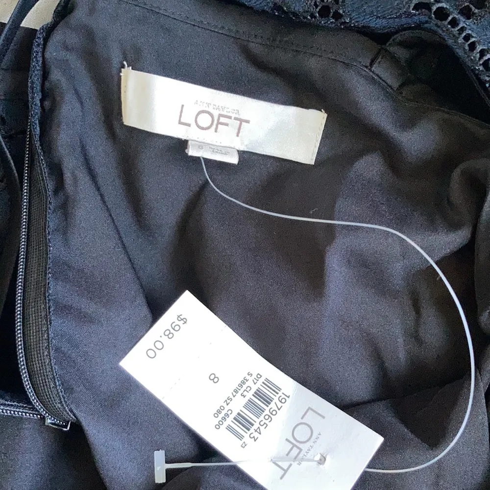 Blue/Black Lace Shift Dress - Image 7