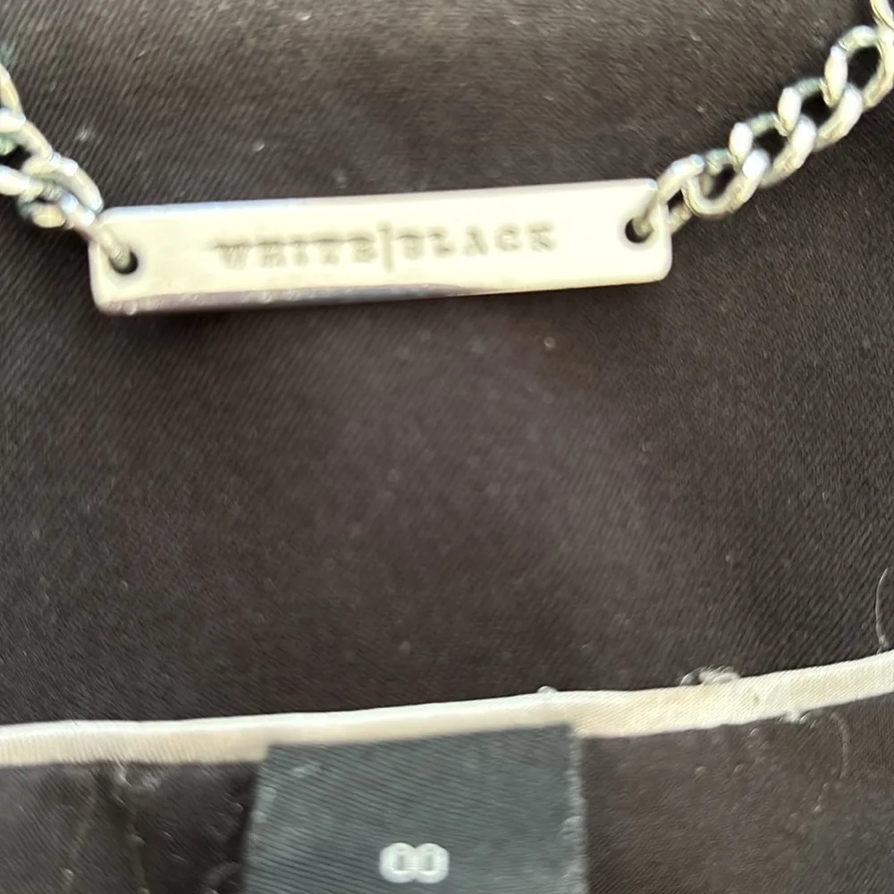 WHBM Black Ruffle Elegant One Button Blazer Sz 00 Tailored Fit Pockets Business - Image 8