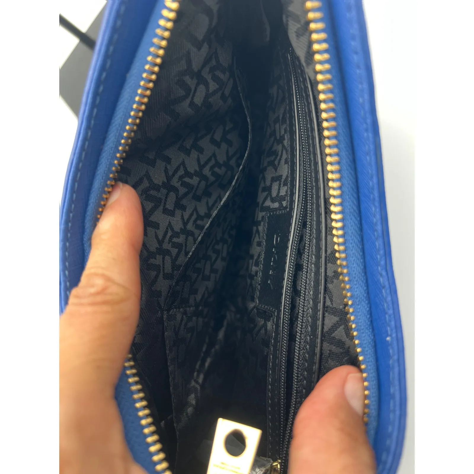 DKNY Blue Shoulder‎ Bag Chic Modern Handbag Designer Purse Small - Image 7