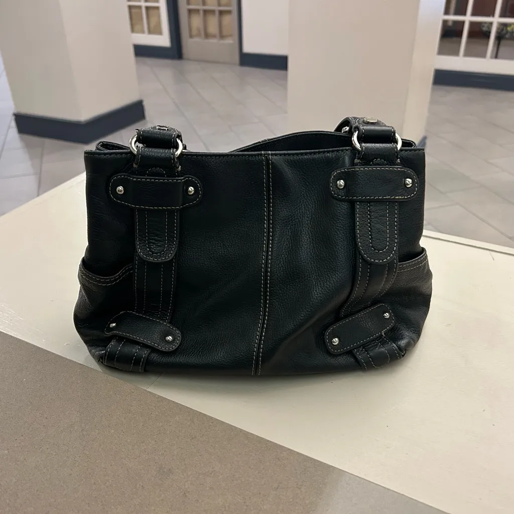 Purse Elegant Black Leather Handbag - Image 9